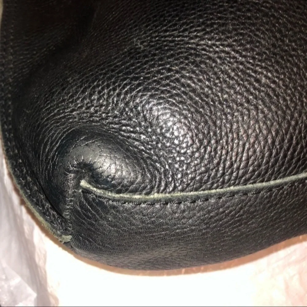 Lucky brand black pebbled leather hobo bag